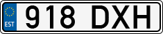 License plate of Estonia, Regular car plates