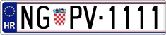 License plate of Croatia, Oldtimers