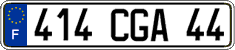 French license plate, FNI