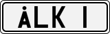 License plate of Åland, Cars (ÅLA 1234)