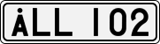License plate of Åland, Cars (ÅLA 1234)