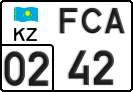 License plate Kazakhstan, Trailers (2012)