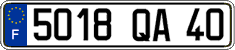 French license plate, FNI