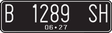 License plate of Indonesia, Regular plates