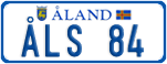 License plate of Åland, Cars (ÅLA 1234)