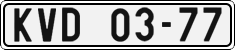 License plate of the Czech Republic, Cars (1960)