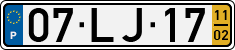 License plate of Portugal, Regular plates