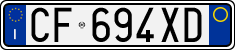 License plate of Italy, Cars (1994 year series)