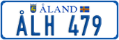 License plate of Åland, Cars (ÅLA 1234)