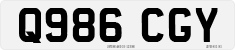 License plate of the United Kingdom, 1983 year system