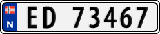 License plate of Norway, Cars