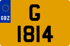 License plate of Gibraltar, Regular car plates (G 12345)