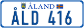 License plate of Åland, Cars (ÅLA 1234)