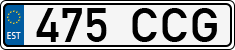 License plate of Estonia, Regular car plates