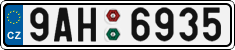 License plate of the Czech Republic, Cars (2001)