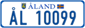 License plate of Åland, Cars (ÅL 12345)