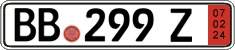 German license plate, Export transit plates