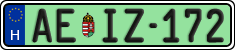 license plates of Hungary, Regular plates (2022)