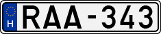 license plates of Hungary, Cars (1990)