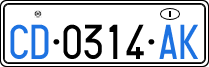 License plate of Italy, Diplomatic