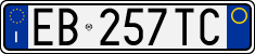 License plate of Italy, Cars (1994 year series)