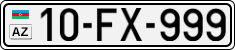 License plate of Azerbaijan, Cars