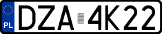 License plates of Poland, Regular car plates