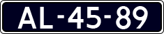 License plate of the Netherlands, Imported oldtimers (cars)