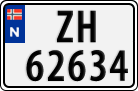 License plate of Norway, Cars