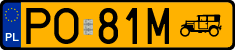 License plates of Poland, Oldtimers