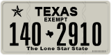 Texas, Exempt (123-4567)