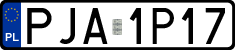 License plates of Poland, Regular car plates