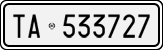 License plate of Italy, Cars (1927 year series)