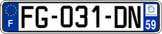 French license plate, SIV (ordinary)
