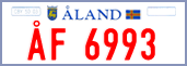 License plate of Åland, Provisional (ÅF 1234)