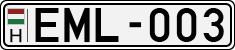 license plates of Hungary, Cars (1990)