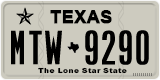Texas, Regular plates (2012) (АBC-1234)