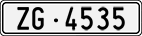 License plate of Switzerland, Cars