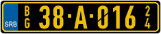 License plate of Serbia, Diplomatic