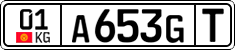 License plate of Kyrgyzstan, Transit plates