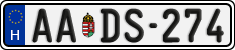 license plates of Hungary, Regular plates (2022)