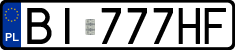 License plates of Poland, Regular car plates