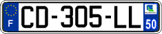 French license plate, SIV (ordinary)