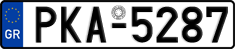 License plate of Greece, Cars