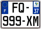 French license plate, SIV (ordinary)