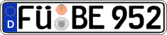 German license plate, Regular plates