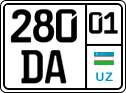 License plate of Uzbekistan, Motorcycles