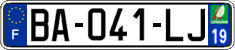 French license plate, SIV (ordinary)