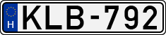 license plates of Hungary, Cars (1990)