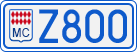 License plate of Monaco, Cars